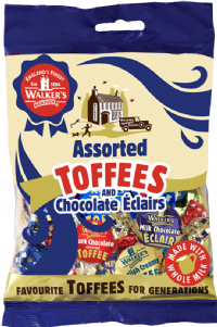 WALKER'S NONSUCH Assorted Toffees & Chocolate Éclairs - Bag 150g