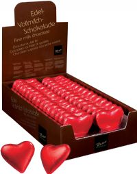 BAUR Red Foiled Milk Chocolate Heart 20g