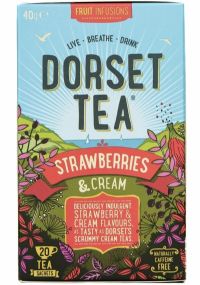 DORSET TEA Fruit Infusions Strawberries & Cream - 20 Sachets 40g
