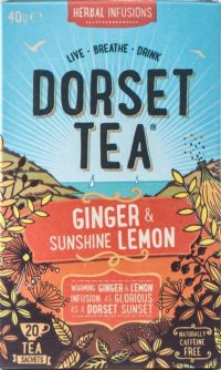 DORSET TEA Herbal Infusions Ginger & Sunshine Lemon - 20 Sachets 40g