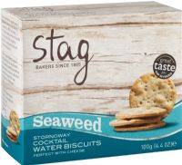 STAG Stornoway Cocktail Water Biscuits - Seaweed 100g