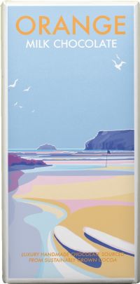 KERNOW CHOCOLATE Becky Bettesworth Orange Milk Chocolate Bar 100g