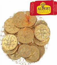 ALBERT Foiled Milk Chocolate UK Coins in Net 100g