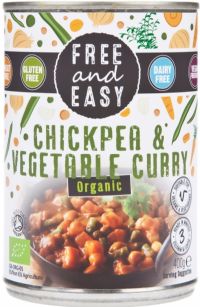 FREE AND EASY Organic Chickpea & Vegetable Curry 400g