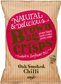 BROWN BAG CRISPS Oak Smoked Chilli 150g
