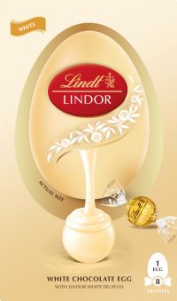LINDT Lindor White Chocolate Egg with White Truffles 260g