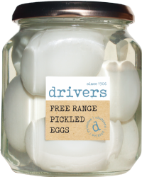 DRIVERS Free Range Pickled Eggs in Distilled Malt Vinegar 550g