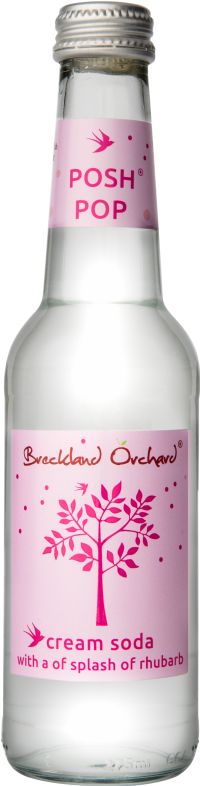 BRECKLAND ORCHARD Posh Pop - Cream Soda with a Splash of Rhubarb 275ml