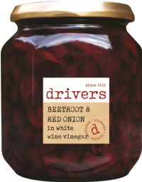 DRIVERS Beetroot & Red Onion in White Wine Vinegar 550g