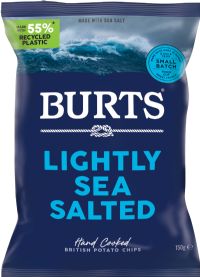 BURTS SNACKS Potato Chips - Lightly Sea Salted 150g