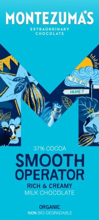 MONTEZUMA'S Smooth Operator - Organic Milk Chocolate Bar 90g