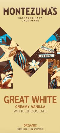 MONTEZUMA'S Great White - Organic Creamy Vanilla White Chocolate Bar 90g