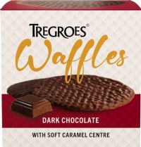 TREGROES WAFFLES Dark Chocolate Caramel Waffles 270g