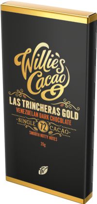 WILLIE'S CACAO Las Trincheras Gold - Venezuelan 72 Dark Chocolate 26g