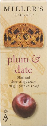 ARTISAN BISCUITS Miller's Toast Plum & Date 100g