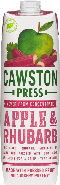 CAWSTON PRESS Apple & Rhubarb Juice 1L