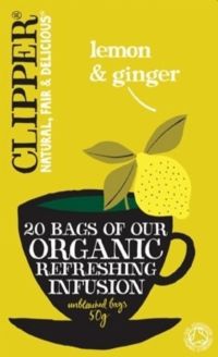 CLIPPER 20 Organic Lemon & Ginger Teabags 50g
