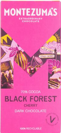 MONTEZUMA'S Black Forest - Cherry Dark Chocolate Bar 90g