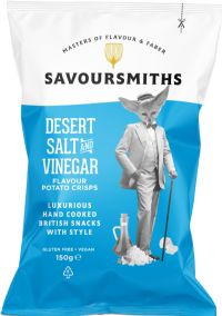 SAVOURSMITHS Desert Salt & Vinegar Potato Crisps 150g