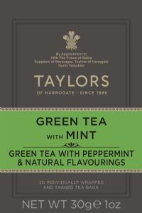 TAYLORS OF HARROGATE Green Tea with Mint - 20 Teabags 30g