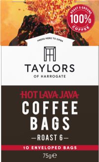 TAYLORS OF HARROGATE 10 Coffee Bags - Hot Lava Java 75g