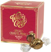 WILLIE'S CACAO Sea Salt Caramel Pearls - Dark Chocolate 150g