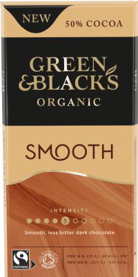 GREEN & BLACK'S Organic Smooth 50% Cocoa Dark Chocolate Bar 90g