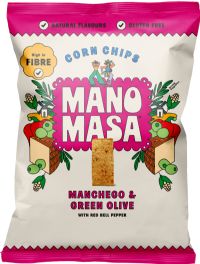 MANOMASA Manchego & Green Olive Corn Chips 140g