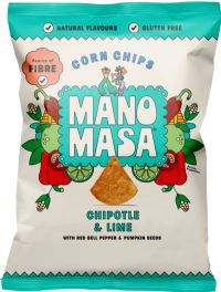 MANOMASA Chipotle & Lime Corn Chips 140g