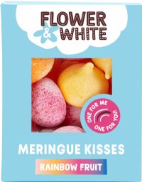 FLOWER & WHITE Meringue Kisses - Rainbow Fruit 100g