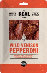 THE REAL CURE Wild Venison Pepperoni - Sliced 55g