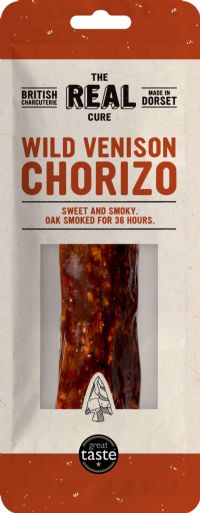 THE REAL CURE Wild Venison Chorizo - Whole 110g