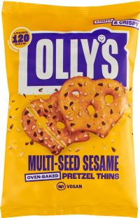 OLLY'S Pretzel Thins - Multi-Seed Sesame 140g