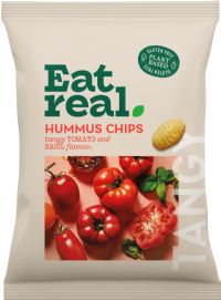 EAT REAL Hummus Chips - Tangy Tomato & Basil Flavour 110g