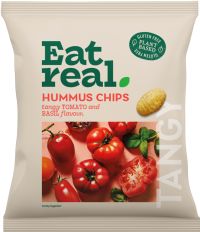 EAT REAL Hummus Chips - Tangy Tomato & Basil Flavour 45g