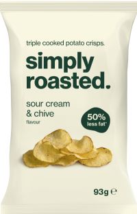 SIMPLY ROASTED Sour Cream & Chive Crisps 93g