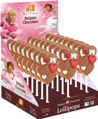 BELFINE Belgian Chocolate Love Heart Lolly 25g