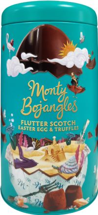 MONTY BOJANGLES Flutter Scotch Easter Egg & Truffles in Tin 175g