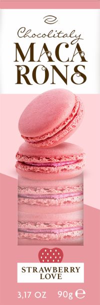 CHOCOLITALY Macarons - Strawberry Love 90g