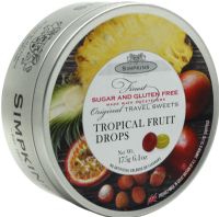 SIMPKINS Travel Sweets - Sugar Free Tropical Fruit Drops 150g