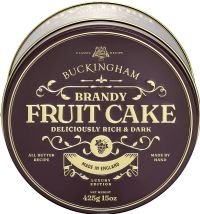 BUCKINGHAM Brandy Fruit Cake in Purple Vintage Gift Tin 425g