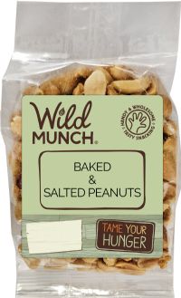 WILD MUNCH Baked & Salted Peanuts 125g