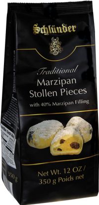 SCHLUNDER Traditional German Marzipan Stollen Pieces 350g