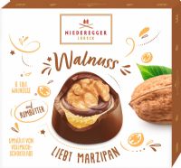 NIEDEREGGER Walnut Marzipan Milk Chocolates 102g