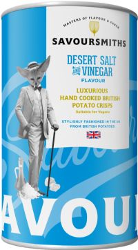 SAVOURSMITHS Desert Salt & Vinegar Potato Crisps - Tin 100g