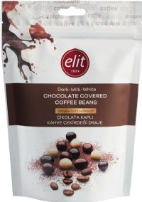 ELIT Dark, Milk & White Chocolate Covered Coffee Beans 100g