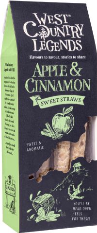 WEST COUNTRY LEGENDS Apple & Cinnamon Sweet Straws 100g