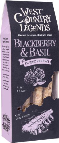 WEST COUNTRY LEGENDS Blackberry & Basil Sweet Straws 100g