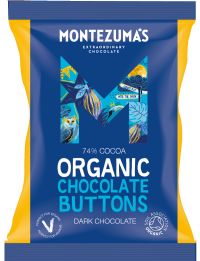MONTEZUMA'S Organic 74% Cocoa Dark Chocolate Buttons 120g
