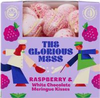 THE GLORIOUS MESS Raspberry & White Chocolate Meringue Kisses 100g